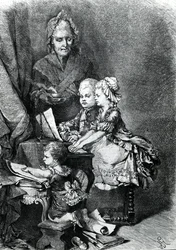 The Infant Mozart Playing the Piano