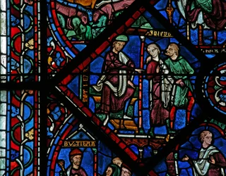 The Joseph Window: Potiphar Orders Joseph to be Thrown into Prison