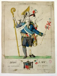The Man with Six Heads, Caricature of Charles Maurice de Talleyrand-Perigord, 1815