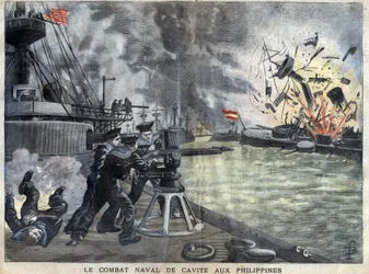 The Naval Battle of Cavite in the Philippines During the Spain - United States War