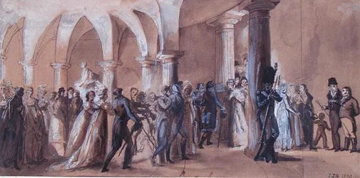 The Peristyle at the Theatre Francais, c.1822