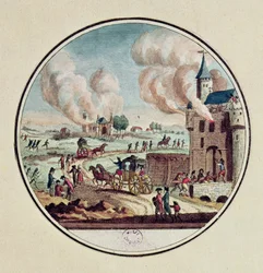 The Pillage and Destruction of Chateaux and the Emigration of Princes and Courtiers in July 1789