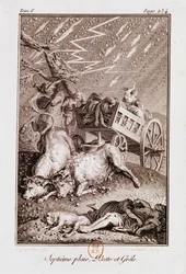 The Plagues of Egypt: The Plagues of Diseased Cattle, Boils and Hail, from 