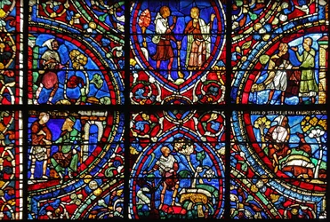 The Prodigal Son window: various scenes