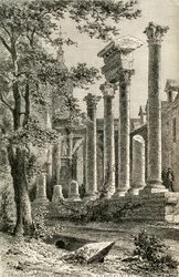 The Roman Theatre, Besancon, in the 19th Century, from 