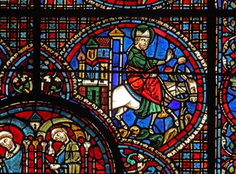 The St Lubin Window: Visits His Diocese