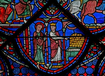 The St Thomas Window: He is Shown Gold by the King