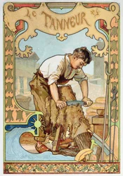The Tanner, illustration from a book on the crafts, c.1899