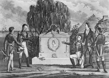 The Tomb of Napoleon Bonaparte (1769-1821) on St. Helena, 1821