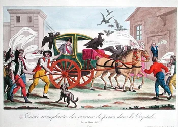 The Triumphant Entry of the Birds of Prey into the Capital, Caricature of the Return of Napoleon to Paris, 20th March 1815