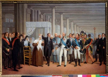 The anatomist and surgeon Baron Guillaume Dupuytren at the Hotel Dieu presents an eye operation to King Charles X