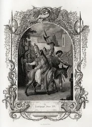 The Antipope John XVI (997 to 998). Engraving to illustrate Histoire des popes by Maurice Lachatre, Librairie du Progres, Paris