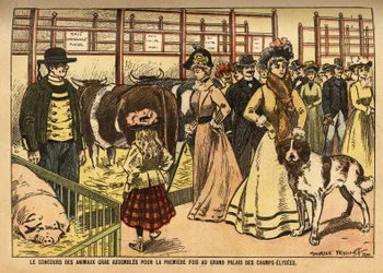 The Competition of Fatty Animals Exhibited in the Grand Palais des Champs Elysees
