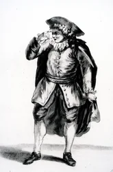 The costume of Arnolphe, from The School for Wives by Moliere