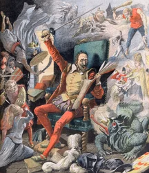 The Dream of Don Quixote. Illustration for Le Petit Journal, 21 May 1905