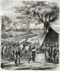 The end of the Vendee war - Hoche signs a treaty with the Bretons - French Revolution - The pacification of the Vendee - Accords de la Mabilais, 20 April 1795 - signed between General Hoche and the Chouan leaders - Signature of the Treaty of the Mabilais