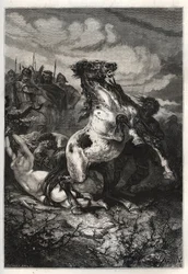The Execution of Brunhilda of Austrasia by Chlothar II, 613 - Engraving