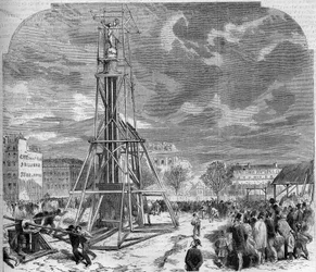 The fountain of the Palmier moved to the Place du Chatelet in Paris in 1858