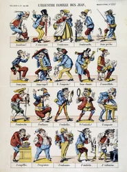 The illustrious family of the John. Image of Epinal, 19th century.