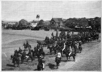The last review of President Etienne Felicite Salomon in Port au Prince, Haiti