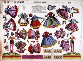 The little costume maker - carnival costumes: decoupage. 19th century