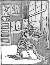 The painter on glass (Vitripictor) in the 16th century