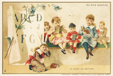 The reading lesson, Paris, c.1900