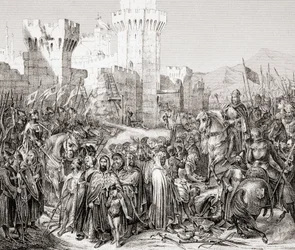 The Surrender of Acre to Philip II of France During the Third Crusade