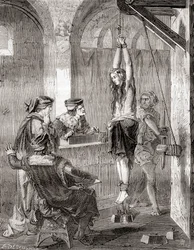 The Torture of a Woman Accused of Witchcraft in the Middle Ages
