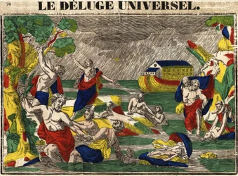 The Universal Flood, Epinal Image 19th Century
