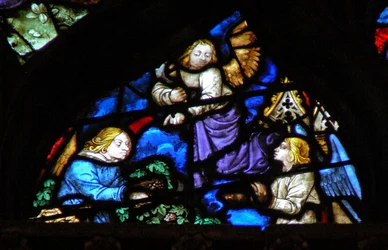 The West Rose Window Depicting a Scene from the Book of Revelation: Gathering of the Grapes with the Sickle