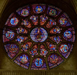 The west rose window, depicting the Last Judgement (rose window - internal)
