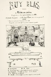 Theatre programme for Act I of Ruy Blas by Victor Hugo, 1880