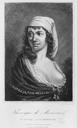 Theroigne de Mericourt, engraved by Charles Devrits, 1845