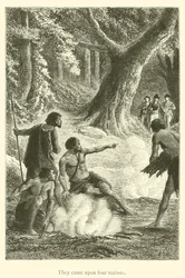 They came upon four natives