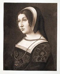 Thought to be Margaret Tudor, Daughter of Henry VII, Queen of Scotland, c.1520, pub. 1902