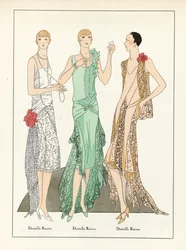 Three Designs for Lace Dresses, published circa 1923