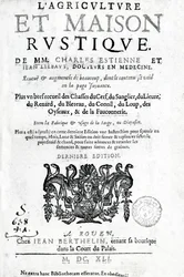 Title Page of Agriculture and Rustic House, by Charles Estienne, edition published 1641