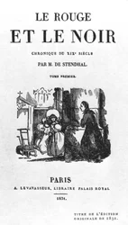 Title Page of the First Edition of The Red and the Black by Stendhal Published in 1831