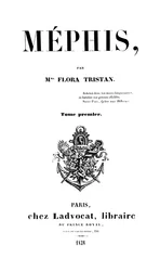 Title page of Mephis by Flora Tristan published in Paris by Ladvocat, 1838