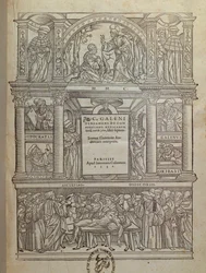 Title page of a book by Galen, published in Paris, 1530
