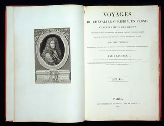 Titlepage and frontispiece portrait from Voyages du Chevalier Chardin en Perse, 1811