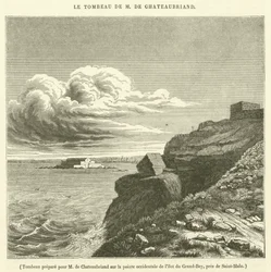Tomb Prepared for M. de Chateaubriand on the Western Tip of the Grand-Bey Islet, near Saint-Malo