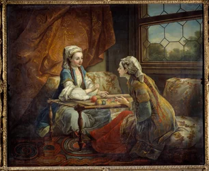 Two Sultans Working in a Tapestry