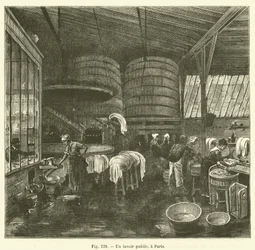 A Public Laundry in Paris (engraving)