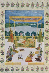 Under the Sky with Music and Flowers, Illustration from The Arabian Nights, 1895 (Colour Engraving)