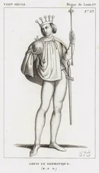 8th Century, Reign of Louis I, Louis the German (engraving)