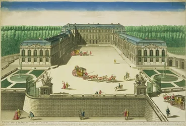 View of the Chateau of St. Cloud, engraved by Antoine Aveline