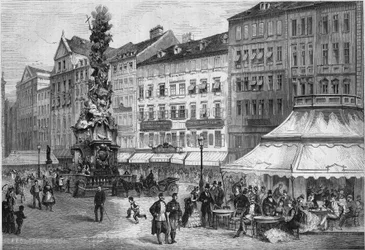 View of the Graben in the city center of Vienna, Austria