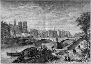 View of the Louis Philippe Bridge (1861-1862), Paris